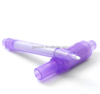 Bolígrafo Espía con Luz UV, Tinta Invisible Permanente para Papel, 6 Colores, Material Plástico