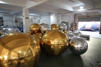 Balon Cermin Tiup PVC Emas, Bola Cermin Tiup untuk Natal, Bola Disko Cermin untuk Dijual