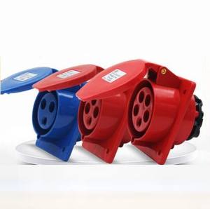 Prise de courant industrielle multifonctionnelle ignifuge PHLTD pour <span class=keywords><strong>salle</strong></span> de machines, IP44, 5P, 32A, encastrée <span class=keywords><strong>oblique</strong></span> - Product Image 3