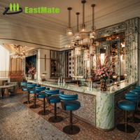 Ensemble de salle à manger moderne pour hôtel et restaurant, structure en pierre et bois, 8 places, mobilier pour l'hôtellerie, les complexes hôteliers et les maisons d'hôtes