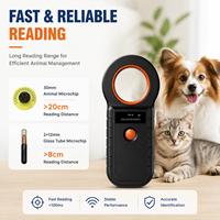 Escáner RFID Portátil de 134.2KHz para Microchip de Mascotas y Etiqueta de Oreja de Ganado ISO11784/85