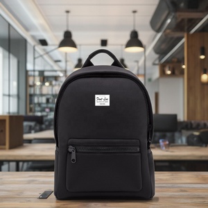 Sac à dos d'école en néoprène noir de qualité d'approvisionnement d'usine pour enfants filles fermeture à glissière bandoulière doublure en Polyester usage quotidien - Product Image 3
