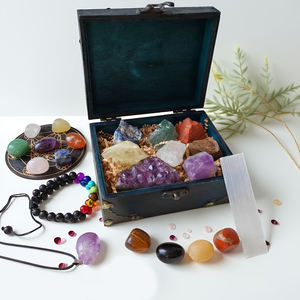 Оптовая продажа, набор камней из натуральных кристаллов и лечебных камней, набор кристаллов чакры, Новые камни, драгоценные камни, энергетическая Медитация - Product Image 4