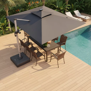 Parasol LED solaire au design moderne pour mobilier d'extérieur, parcs, hôtels et villas, bases de parasols de patio - Product Image 2