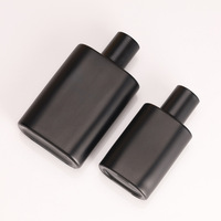 Flacons de parfum vides de luxe minimalistes en verre 30ml/50ml/100ml avec vaporisateur et bouchons en alumine à col serti oblate