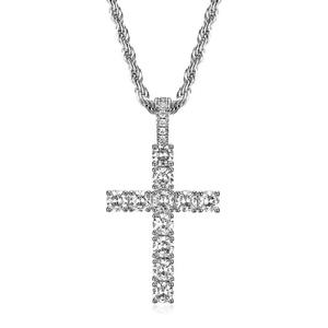 Hip Hop Iced Out CZ Zircon Religious <b>Cross</b> Waterproof 316L Pvd Stainless Steel Fashion Jewelry Pendant <b>Necklaces</b> <b>for</b> <b>Men</b> Women - Product Image 2