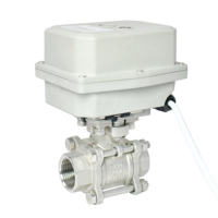 Katup Pembuangan Timer 2 Arah DN25 SS304, Katup Kontrol Timer Air Otomatis Elektrik DC24V