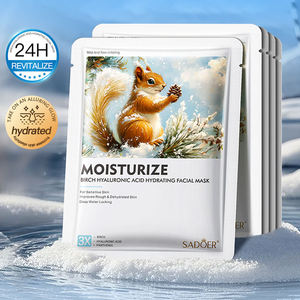 OEM SADOER fabrika toptan huş hyaluronik asit nemlendirici güzellik yüz maskesi cilt bakımı nemlendirici maske kuru ve hasarlı cilt için - Product Image 1