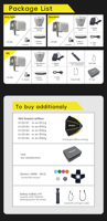 NiceFoto AR-600C 60W Mini Lampe Vidéo LED RVB Portable pour Utilisation en Extérieur