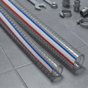 <span class=keywords><strong>Tuyau</strong></span> en PVC de qualité alimentaire renforcé de fil d'acier, transparent comme du <span class=keywords><strong>cristal</strong></span>, pour une surveillance fiable des fluides - Product Image 1