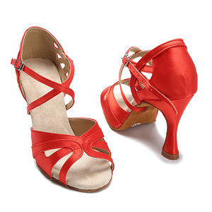 Chaussures de danse latine pour femmes adultes, chaussures de danse de salon rumba pour femmes, chaussures de danse à semelle souple - Product Image 4