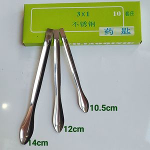 Lekang 1 Stainless Steel Medicine Spoon Double-Ended Single-Ended <b>Square</b> Headed Thickened Dispensing Laboratory Micro Sampling - Product Image 2