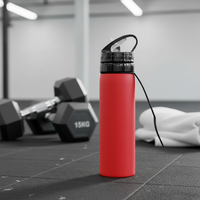 Bouteille d'eau pliable en silicone avec logo personnalisé, sans BPA, pour les sports de plein air