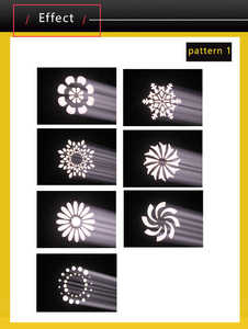 Mô Hình Sân Khấu Gobos Di Chuyển Đầu Ánh Sáng Dmx512 6 Mô Hình Xoay 100W <span class=keywords><strong>LED</strong></span> Di Chuyển Đầu Ánh Sáng - Product Image 5