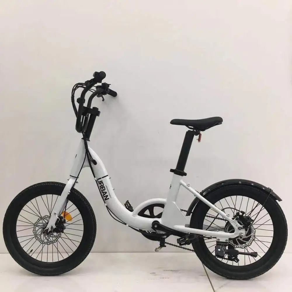 Delle donne di modo e della bici 7 velocità bianco shopping bike 20 pollici batteria nascosta S tubo electric city bike carico elettrico bicicletta