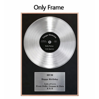 Cadre de poster personnalisé en or, argent et aluminium, cadre pour disque vinyle LP argenté avec verre acrylique