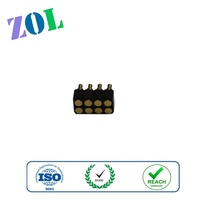 Paso de 2,0 Dual filas 2x4 8 pines SMT tipo Pogo Pin conectores H6.0mm