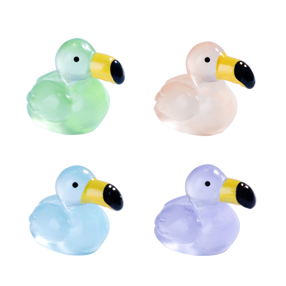 Cinq types de flamants roses lumineux