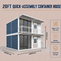 Hôtel/appartement modulaire préfabriqué portable à deux étages, personnalisé et économique, avec salle de bain