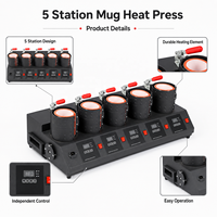 Presse à sublimation manuelle 5 en 1 pour tasses et bouteilles d'eau imprimables de 11 oz