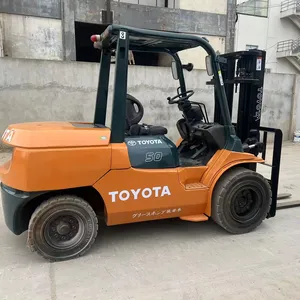 Hete Verkoop Van Gebruikte Toyota Fd50 Heftruck Vrachtafhandelaar Diesel Beste Service Gebruikte Toyota 50 Forklif Tmini-Tractor