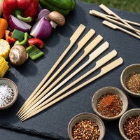Brochettes à steak en bambou jetables 100% naturelles, longueur 15 cm, plus de 12 pièces, outils de barbecue en plein air, accessoires de camping, accessoires de barbecue