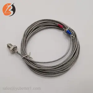 Thermocouple à vis de Type J M6 pour extrudeuse avec connecteur