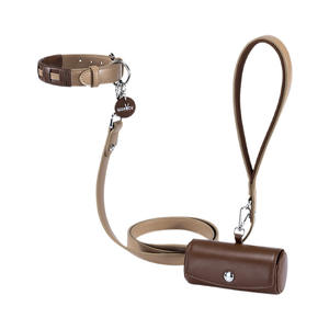 Correa para Perro de Material PU Ecológico Sólido con Cierre de Botón para Cachorros Medianos/Grandes, Antidesgarro, Suministros para Mascotas - Product Image 4