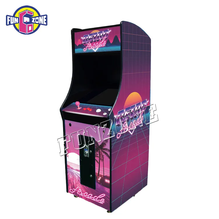 2023 Funzone Klassieke 60 In 1 Multi-Game Stand-Up Kast Retro Video Muntbediende Rechtopstaande Arcade Game Machine