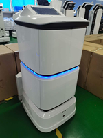 Robot de livraison hôtelier avec liaison par ascenseur, navigation autonome, recharge automatique, robot de service commercial pour hall d'hôtel et restaurant