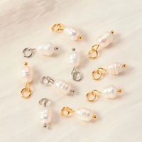 Perles d'eau douce naturelles en vrac véritables accessoires en acier inoxydable pour la fabrication de bijoux à bricoler soi-même pour collier bracelet boucles d'oreilles pendentif
