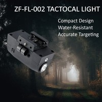 Linterna láser roja táctica LED de 1000 lúmenes con IP65 impermeable 400-500M distancia de haz USB tipo C recargable