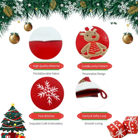 Meilleur prix festif rouge bonbons sacs-cadeaux décoration de vacances de Noël pour enfants 18 pouces renard et wapiti dessin animé bas de Noël