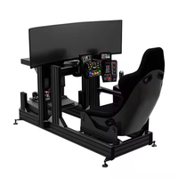 Cockpit de Simulation de Course 40160 pour Jeux de Course Simulée, Volant de Jeu, Simulateur de Course, Rig de Simulation de Course, Cockpit Simracing