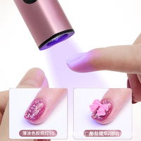 Foco LED recargable de mano de un solo tiempo, secador de uñas, mini lámpara UV de secado rápido para uñas