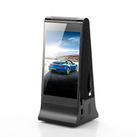 Menu de table numérique LCD pour restaurant avec batterie rechargeable, publicités vidéo HD, commande automatique QR et contrôle du contenu à distance