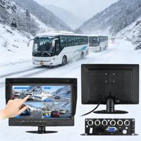 MDVR 4 canaux avec port série RS232, contrôle tactile, H.264 H.265, double stockage HDD et carte SD, 12V 24V, boîte noire pour bus, camion, fourgonnette
