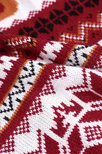 高品質パターン醜いプルオーバー女性ニットレディース冬の休日クルーネック編みパターンカップルのクリスマスセーター