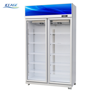 Lujoso soda frigo congelateur congeladora nevera cerveza bebida enfriador refrigerador conjeladores verticales 2 puertas pantalla enfriador - Product Image 2