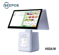 H02 Windows/Linux/Android 15.6 + 15.6/11.6 pouces POS caisse enregistreuse 156 système tactile POS avec rouleau Machine