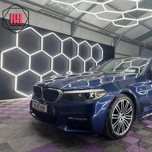 車のワークショップのためのカスタムデザインの車の六角形のLedライトガレージ照明 - Product Image 3