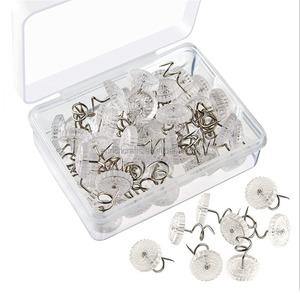 100 pcs giường váy pins rõ ràng Heads <span class=keywords><strong>Twist</strong></span> pins cho bọc, slipcovers và bedskirts, bedskirt pins - Product Image 4