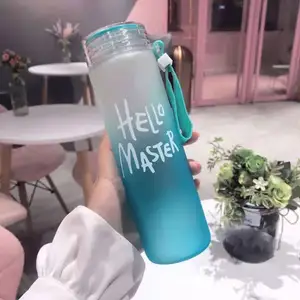Europe Most Popular Gifts promotion girls fashion unique mushroom design glass blank water bottles free samples