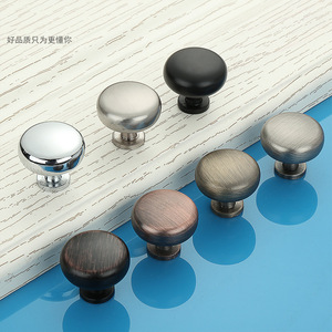 Furniture Handle And <b>Knob</b> Zinc Alloy Round Single Hole Drawer Cabinet Door European Style Durable - Product Image 2