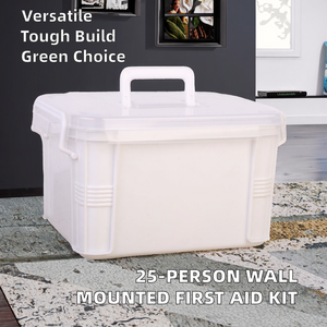 Botiquín de Primeros Auxilios para Oficina en Casa, Montado en la Pared, de Plástico PP, Herramientas de Inyección, Ecológico, Multifuncional, Capacidad para <span class=keywords><strong>25</strong></span> Personas - Product Image 2