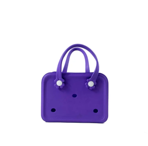 Nouvelle mode enfants tissé à carreaux petit Mini mignon Eva plage panier à provisions plage fourre-tout sacs à main SAC Croc Bogg sacs - Product Image 2