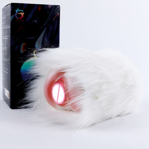 GEEBA Animal Horse Aircraft Cup avec masturbateurs en silicone doux et fourrure, poupée sexuelle réaliste vaginale pour hommes adultes, jouet sexuel en peluche - Product Image 2