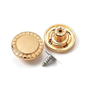 Golden Plating Custom Jeans <b>Buttons</b> and Rivets Zamac Custom Brand Logo Pattern Jacket Metal <b>button</b> for Jeans Denim Clothing - Product Image 6