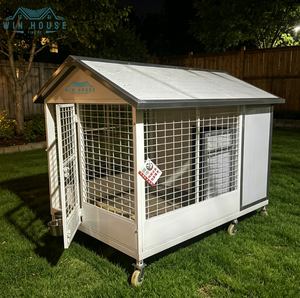 Palais pour chien élégant et moderne, maison de luxe pour animaux de compagnie, balcon, intérieur spacieux, coussin chaud et doux, surface galvanisée, acier inoxydable - Product Image 5