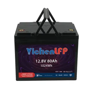 זול lifepo4 סוללות 12V 80Ah ליתיום lifepo4 סוללה אנרגיה חבילת אחסון עמוק מחזור סוללה לימי שמש ups